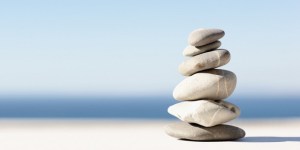 Stability: Zen pebbles stacked together